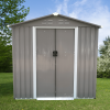 XWT008 Garden Metal Storage Shed Gray 6x4ft outdoor storing tools Rainproof