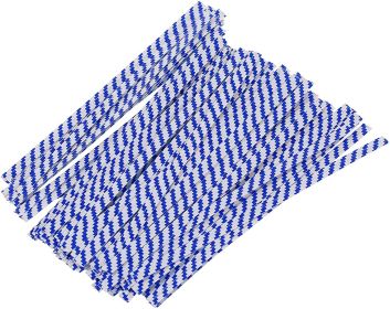 Pack of 2000 Blue Paper Twist Ties 4' Long and 3/16' Blue Stripes Twist Ties for Plastic Trash; Bread Bags Paper Coated Ties Multi Function Strong Wir