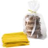 Pack of 2000 Yellow Paper Twist Ties 4' Long and 3/16' Yellow Twist Ties for Plastic Trash Bread Bags Paper Coated Ties Multi Function Strong Wire Tie