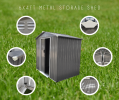 XWT008 Garden Metal Storage Shed Gray 6x4ft outdoor storing tools Rainproof