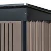 TOPMAX Patio 5ft Wx3ft. L Garden Shed, Metal Lean-to Storage Shed with Adjustable Shelf and Lockable Door, Tool Cabinet for Backyard, Lawn, Garden, Br