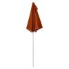 Garden Half Parasol with Pole 70.9"x35.4" Terracotta