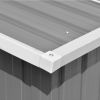 Garden Shed 101.2" x 228.3" x 71.3" Metal Gray