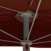 Garden Half Parasol with Pole 70.9"x35.4" Terracotta