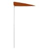 Garden Half Parasol with Pole 70.9"x35.4" Terracotta