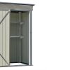 TOPMAX Patio 5ft Wx3ft. L Garden Shed, Metal Lean-to Storage Shed with Adjustable Shelf and Lockable Door, Tool Cabinet for Backyard, Lawn, Garden, Gr