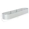 Garden Raised Bed 126"x31.5"x17.3" Galvanized Steel Silver