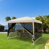 Outsunny 210D Oxford 10' x 10' Pop Up Canopy Tent with Netting, Instant Screen Room House, Tents for Parties, Height Adjustable, with Carry Bag, for O