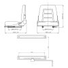 Forklift & Tractor Seat with Adjustable Backrest Black