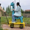 Tools cart Wagon Cart Garden cart trucks make it easier to transport firewood (Yellow colour)