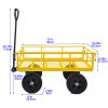 Tools cart Wagon Cart Garden cart trucks make it easier to transport firewood (Yellow colour)