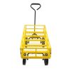 Tools cart Wagon Cart Garden cart trucks make it easier to transport firewood (Yellow colour)