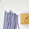 Pack of 2000 Blue Paper Twist Ties 4' Long and 3/16' Blue Stripes Twist Ties for Plastic Trash; Bread Bags Paper Coated Ties Multi Function Strong Wir