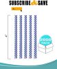 Pack of 2000 Blue Paper Twist Ties 4' Long and 3/16' Blue Stripes Twist Ties for Plastic Trash; Bread Bags Paper Coated Ties Multi Function Strong Wir