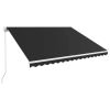 Manual Retractable Awning 157.5"x118.1" Anthracite