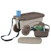Outdoor Rolling Garden Scooter with Wheels & Pull Strap, Light Taupe