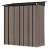 TOPMAX Patio 5ft Wx3ft. L Garden Shed, Metal Lean-to Storage Shed with Adjustable Shelf and Lockable Door, Tool Cabinet for Backyard, Lawn, Garden, Br