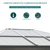 Outsunny 10' x 12' Hardtop Gazebo Canopy with Polycarbonate Roof, Aluminum Frame, Permanent Pavilion Outdoor Gazebo with Netting and Curtains for Pati