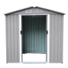 XWT008 Garden Metal Storage Shed Gray 6x4ft outdoor storing tools Rainproof