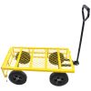 Tools cart Wagon Cart Garden cart trucks make it easier to transport firewood (Yellow colour)