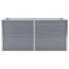 Raised Garden Bed 63"x31.5"x30.3" Galvanized Steel Gray