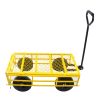 Tools cart Wagon Cart Garden cart trucks make it easier to transport firewood (Yellow colour)