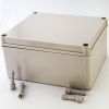 GAJING Waterproof IP67 Dustproof PS Plastic Junction Conduit Box Universal Electric Project Enclosure Pale Gray with Mounting Plate