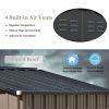 Patio 8ft x6ft Bike Shed Garden Shed, Metal Storage Shed with Adjustable Shelf and Lockable Doors, Tool Cabinet with Vents and Foundation Frame for Ba