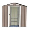 Patio 6ft x4ft Bike Shed Garden Shed; Metal Storage Shed with Adjustable Shelf and Lockable Door; Tool Cabinet with Vents and Foundation for Backyard;
