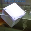GAJING Waterproof IP67 Dustproof PS Plastic Junction Conduit Box Universal Electric Project Enclosure Pale Gray with Mounting Plate