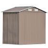 Patio 6ft x4ft Bike Shed Garden Shed; Metal Storage Shed with Adjustable Shelf and Lockable Door; Tool Cabinet with Vents and Foundation for Backyard;