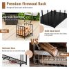 Indoor/Outdoor Small Firewood Rack with Handle