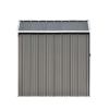 Patio 8ft x6ft Bike Shed Garden Shed, Metal Storage Shed with Adjustable Shelf and Lockable Doors, Tool Cabinet with Vents and Foundation Frame for Ba