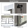 Patio 8ft x6ft Bike Shed Garden Shed, Metal Storage Shed with Adjustable Shelf and Lockable Doors, Tool Cabinet with Vents and Foundation Frame for Ba