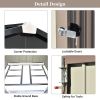 Patio 8ft x6ft Bike Shed Garden Shed, Metal Storage Shed with Adjustable Shelf and Lockable Doors, Tool Cabinet with Vents and Foundation Frame for Ba