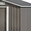 Patio 6ft x4ft Bike Shed Garden Shed, Metal Storage Shed with Adjustable Shelf and Lockable Door, Tool Cabinet with Vents and Foundation for Backyard,