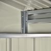 Patio 8ft x6ft Bike Shed Garden Shed, Metal Storage Shed with Adjustable Shelf and Lockable Doors, Tool Cabinet with Vents and Foundation Frame for Ba