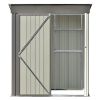 Patio 5ft Wx3ft. L Garden Shed, Metal Lean-to Storage Shed with Adjustable Shelf and Lockable Door, Tool Cabinet for Backyard, Lawn, Garden