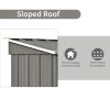 Patio 5ft Wx3ft. L Garden Shed, Metal Lean-to Storage Shed with Adjustable Shelf and Lockable Door, Tool Cabinet for Backyard, Lawn, Garden