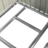 Patio 6ft x4ft Bike Shed Garden Shed, Metal Storage Shed with Adjustable Shelf and Lockable Door, Tool Cabinet with Vents and Foundation for Backyard,