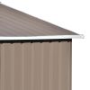 Patio 6ft x4ft Bike Shed Garden Shed, Metal Storage Shed with Adjustable Shelf and Lockable Door, Tool Cabinet with Vents and Foundation for Backyard,