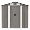 Patio 6ft x4ft Bike Shed Garden Shed; Metal Storage Shed with Adjustable Shelf and Lockable Door; Tool Cabinet with Vents and Foundation for Backyard;