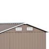 Patio 6ft x4ft Bike Shed Garden Shed; Metal Storage Shed with Adjustable Shelf and Lockable Door; Tool Cabinet with Vents and Foundation for Backyard;